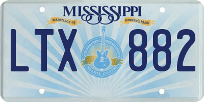 MS license plate LTX882