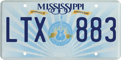 MS license plate LTX883