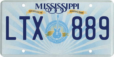 MS license plate LTX889