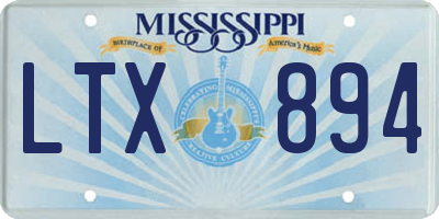 MS license plate LTX894