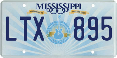 MS license plate LTX895