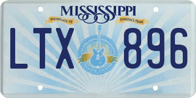 MS license plate LTX896