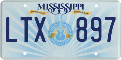 MS license plate LTX897