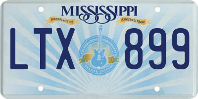 MS license plate LTX899