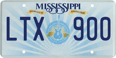 MS license plate LTX900