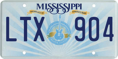 MS license plate LTX904