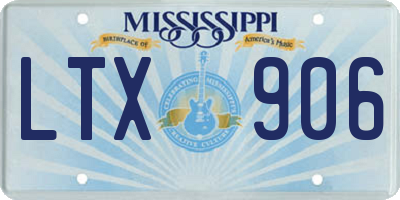 MS license plate LTX906