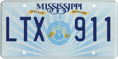 MS license plate LTX911