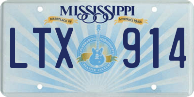 MS license plate LTX914
