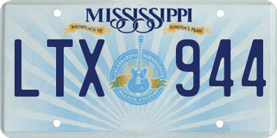 MS license plate LTX944