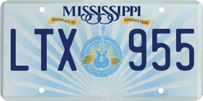MS license plate LTX955