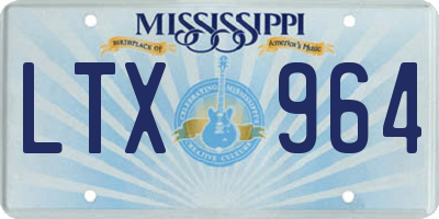 MS license plate LTX964
