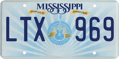 MS license plate LTX969