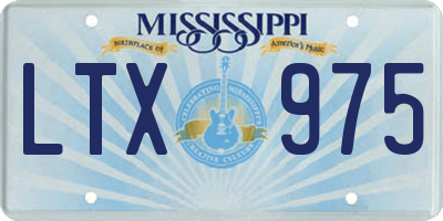 MS license plate LTX975