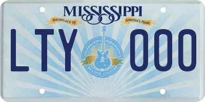 MS license plate LTY000