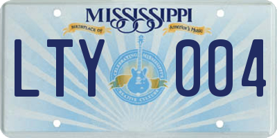 MS license plate LTY004