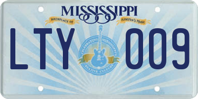 MS license plate LTY009