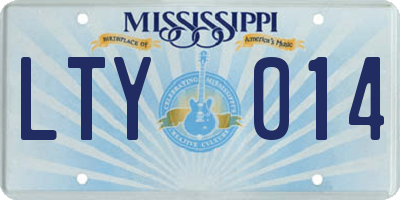 MS license plate LTY014