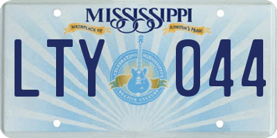 MS license plate LTY044