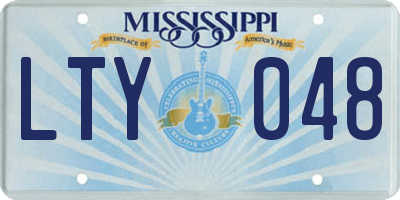 MS license plate LTY048