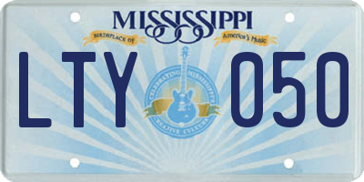 MS license plate LTY050
