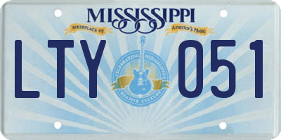 MS license plate LTY051