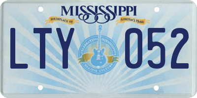 MS license plate LTY052