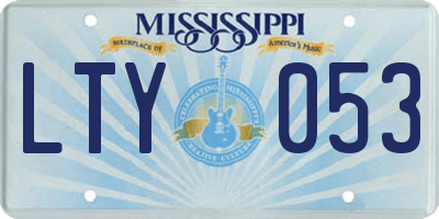 MS license plate LTY053