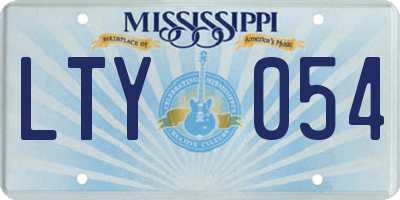 MS license plate LTY054