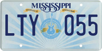 MS license plate LTY055