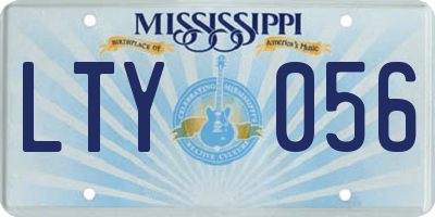 MS license plate LTY056