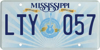 MS license plate LTY057