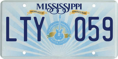 MS license plate LTY059