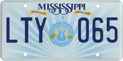 MS license plate LTY065