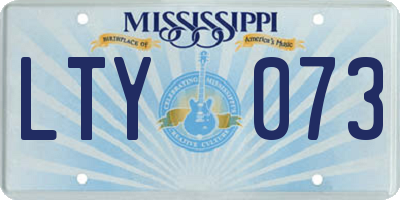 MS license plate LTY073