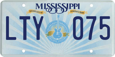 MS license plate LTY075