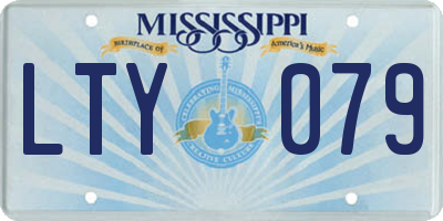MS license plate LTY079
