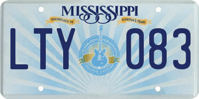 MS license plate LTY083