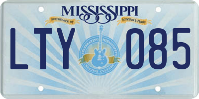 MS license plate LTY085