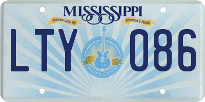 MS license plate LTY086