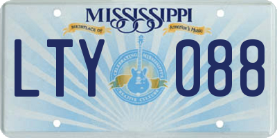 MS license plate LTY088