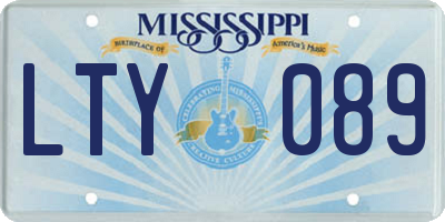 MS license plate LTY089