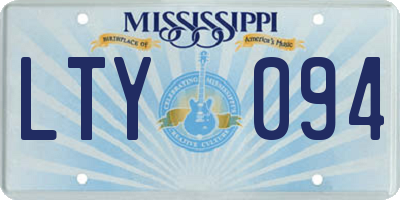 MS license plate LTY094