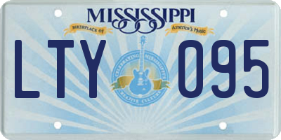 MS license plate LTY095