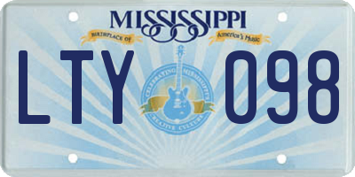MS license plate LTY098