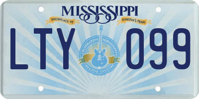 MS license plate LTY099