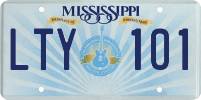 MS license plate LTY101