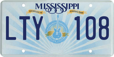MS license plate LTY108