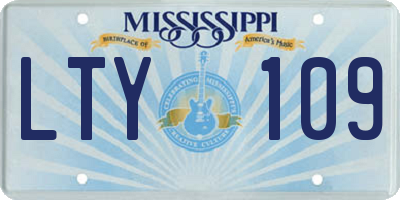 MS license plate LTY109