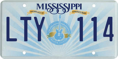 MS license plate LTY114